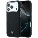 Другие товары Mercedes-Benz  Mercedes Leather Semi Wrap Wood Effect MagSafe Case for iPhone 17 Pro - Black 