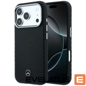 Другие товары Mercedes-Benz  Mercedes Leather Semi Wrap Wood Effect MagSafe Case for iPhone 17 Pro - Black 