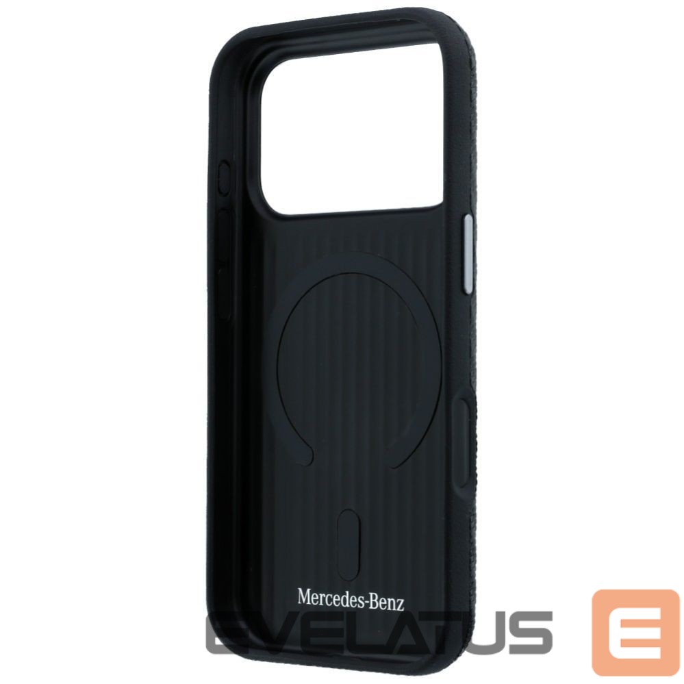 Другие товары Mercedes-Benz Mercedes Leather Semi Wrap Wood Effect MagSafe Case for iPhone 17 Pro - Black