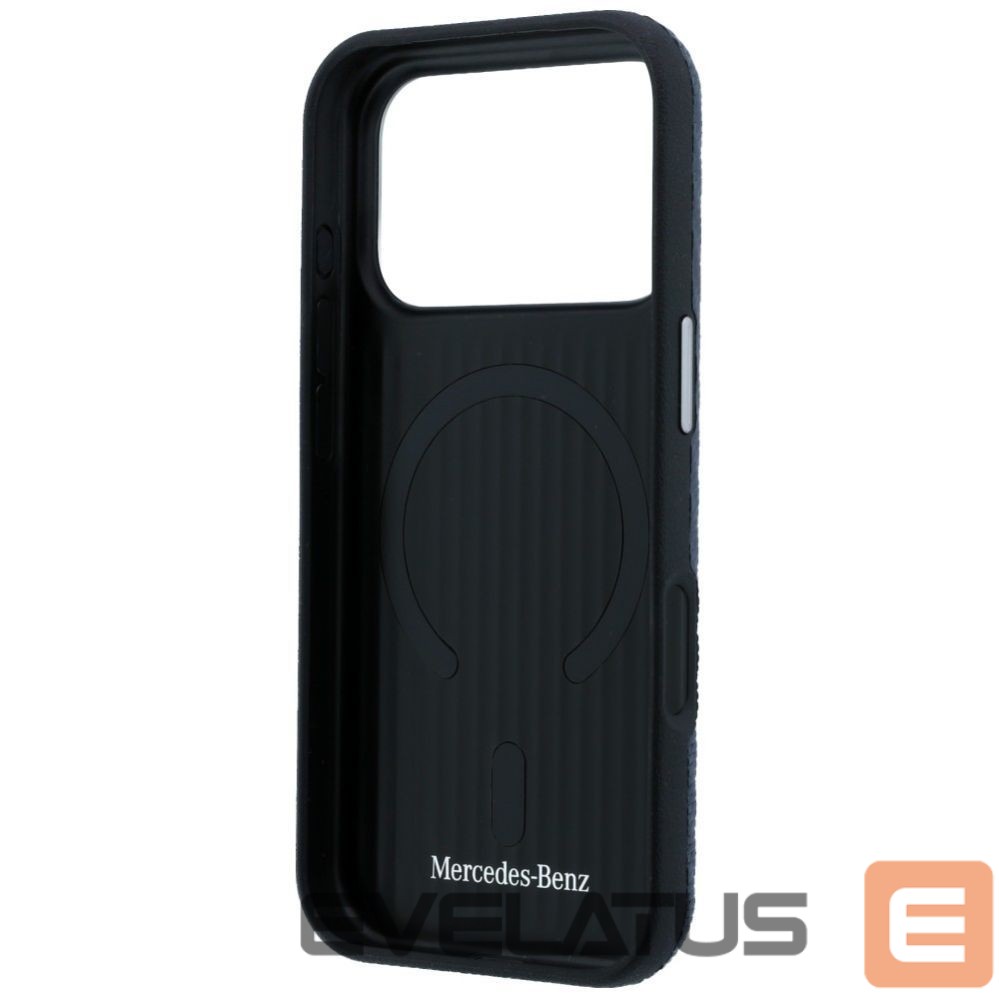 Другие товары Mercedes-Benz Mercedes Leather Semi Wrap Wood Effect MagSafe Case for iPhone 17 Pro - Navy Blue