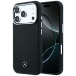 Другие товары Mercedes-Benz  Mercedes Leather Semi Wrap Wood Effect MagSafe Case for iPhone 17 Pro Max - Black 