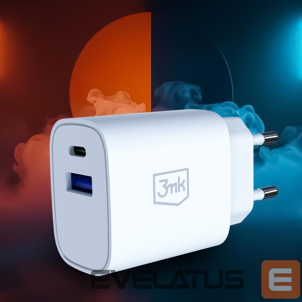 Другие товары 3MK 3mk FlowPower 25W 1A1C PD QC4+ Wall Charger - White