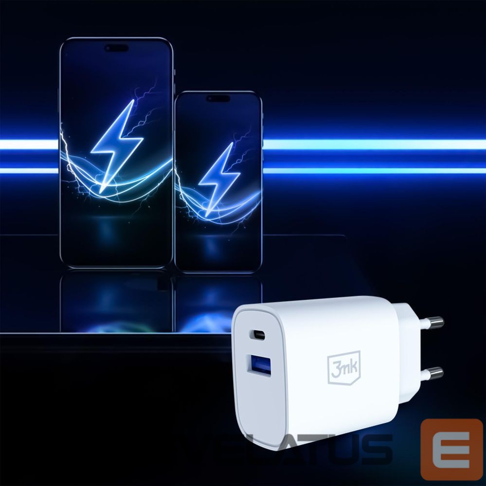 Другие товары 3MK 3mk FlowPower 25W 1A1C PD QC4+ Wall Charger - White