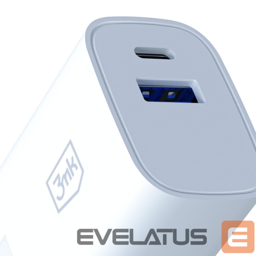 Другие товары 3MK 3mk FlowPower 25W 1A1C PD QC4+ Wall Charger - White