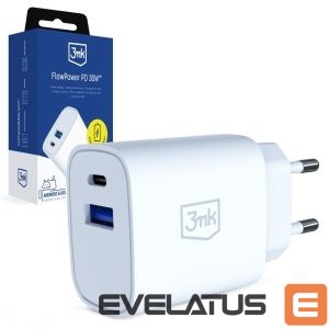 Другие товары 3MK  3mk FlowPower 30W 1A1C PD 3.0 QC4+ Wall Charger - White 