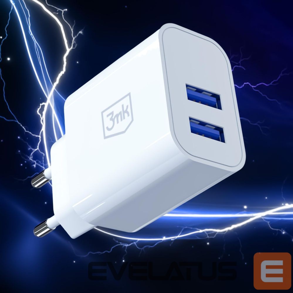 Другие товары 3MK 3mk FlowPower 10W 2.4A 2A Wall Charger - White