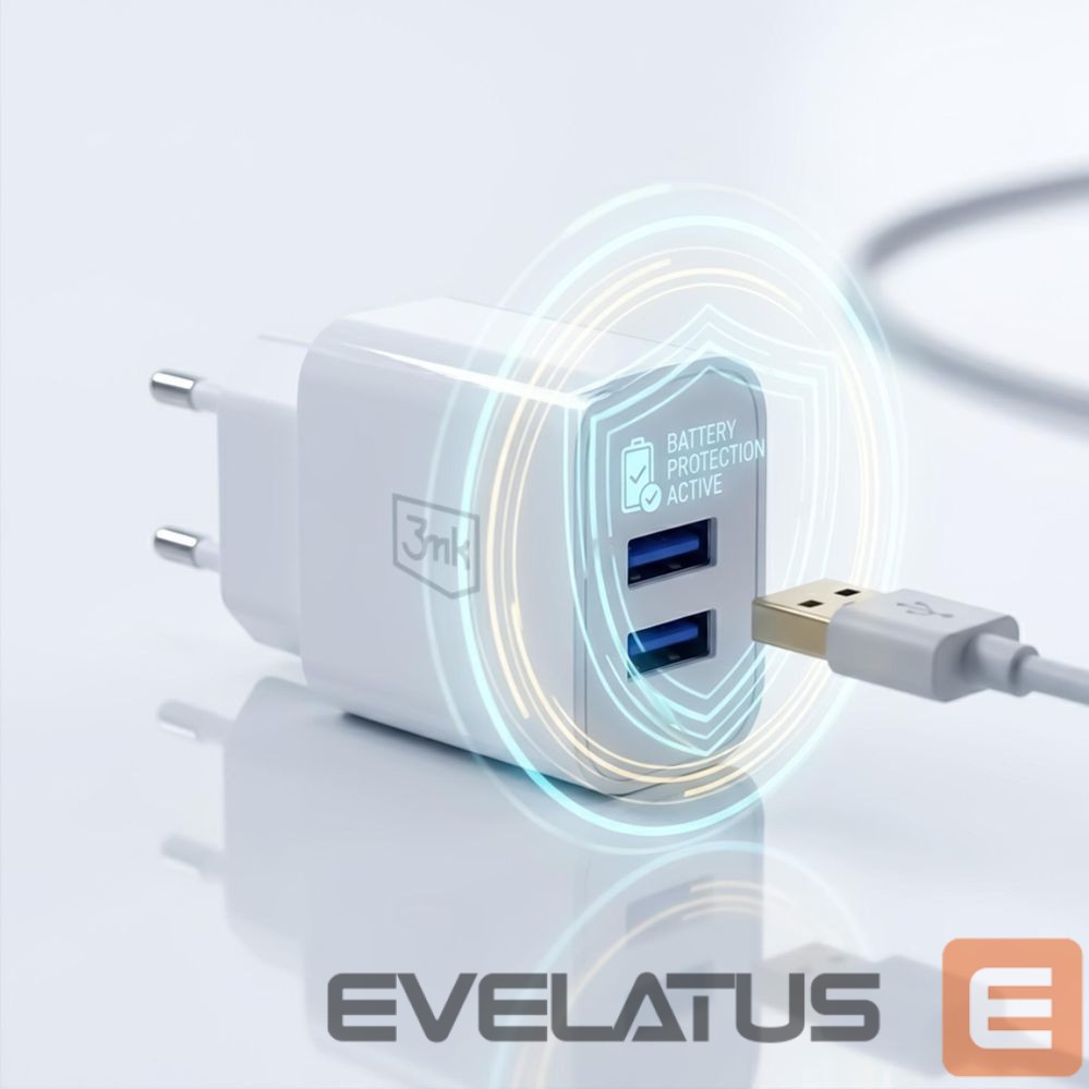 Другие товары 3MK 3mk FlowPower 10W 2.4A 2A Wall Charger - White