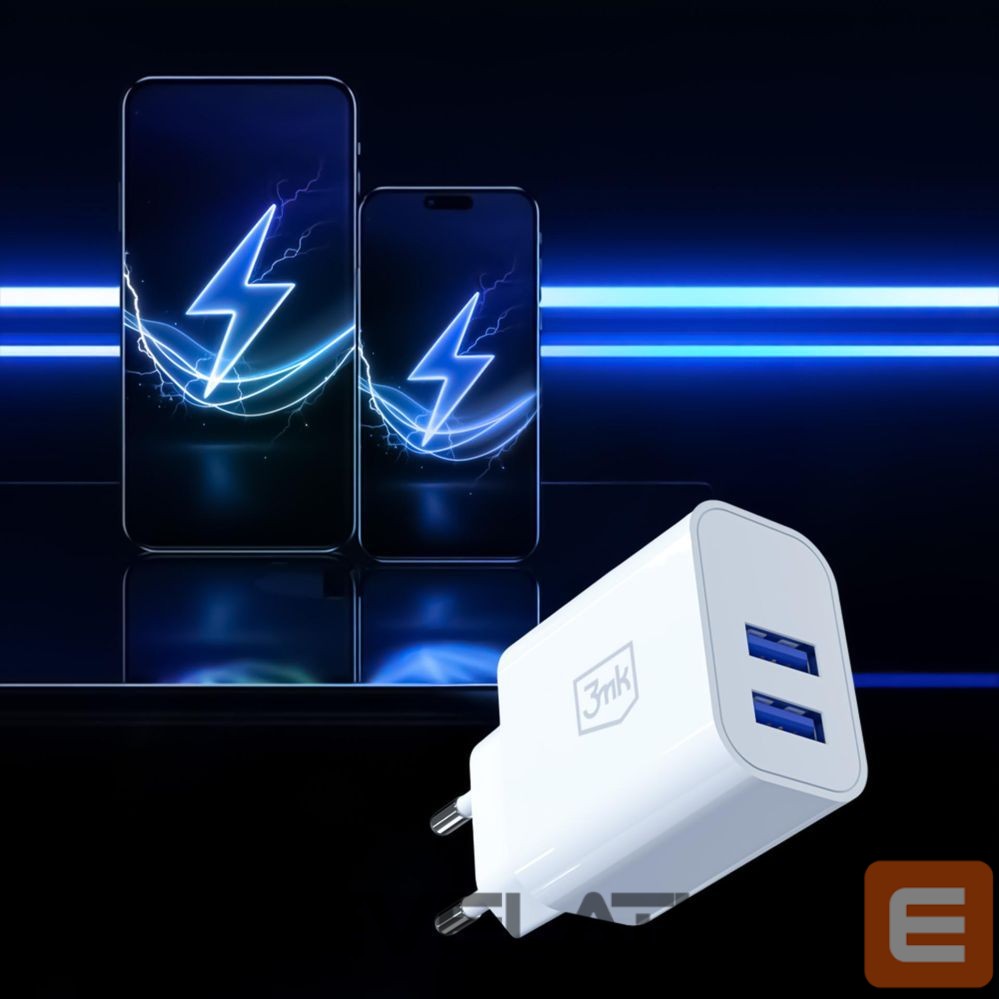 Другие товары 3MK 3mk FlowPower 10W 2.4A 2A Wall Charger - White
