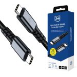 Другие товары 3MK  3mk Hyper Cable N-SERIES USB-C / USB-C Thunderbolt 4 2m 48V / 5A 40Gb/s 240W 8K60Hz - black 