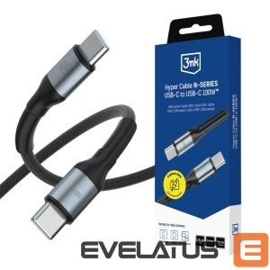 Другие товары 3MK  3mk Hyper Cable N-SERIES USB-C / USB-C 1.5m PD 3.0 QC 3.0 20V / 5A 100W - black 