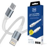 Другие товары 3MK  3mk Hyper Cable N-SERIES USB-C / Lightning 2m PD 3.0 9V / 3A 27W - white 