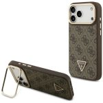 Другие товары Guess  Guess 4G PU Triangle Logo & Stand Camera Magsafe Case for iPhone 17 Pro Max - Brown 