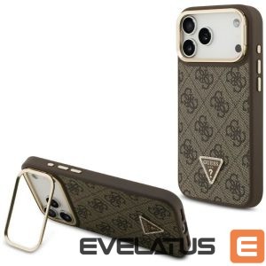 Другие товары Guess  Guess 4G PU Triangle Logo & Stand Camera Magsafe Case for iPhone 17 Pro Max - Brown 