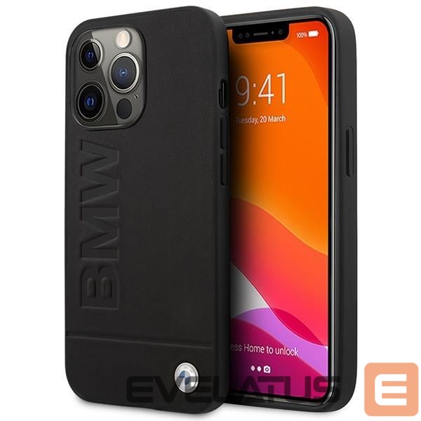 Чехол на заднюю панель BMW Etui BMW BMHMP14LSLLBK iPhone 14 Pro 6,1" czarny/black hardcase Signature Logo Imprint Magsafe