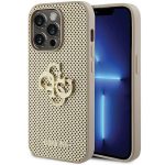Чехол на заднюю панель Guess  Guess Perforated 4G Glitter case for iPhone 15 Pro - gold 