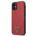Чехол на заднюю панель Guess  Guess GUHCP12SVSATMLRE iPhone 12 mini 5,4" czerwony/red hardcase Saffiano 