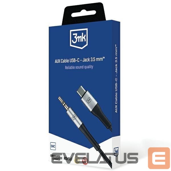 Кабель 3MK 3MK Kabel AUX USB-C - Jack 3,5 mm 1m