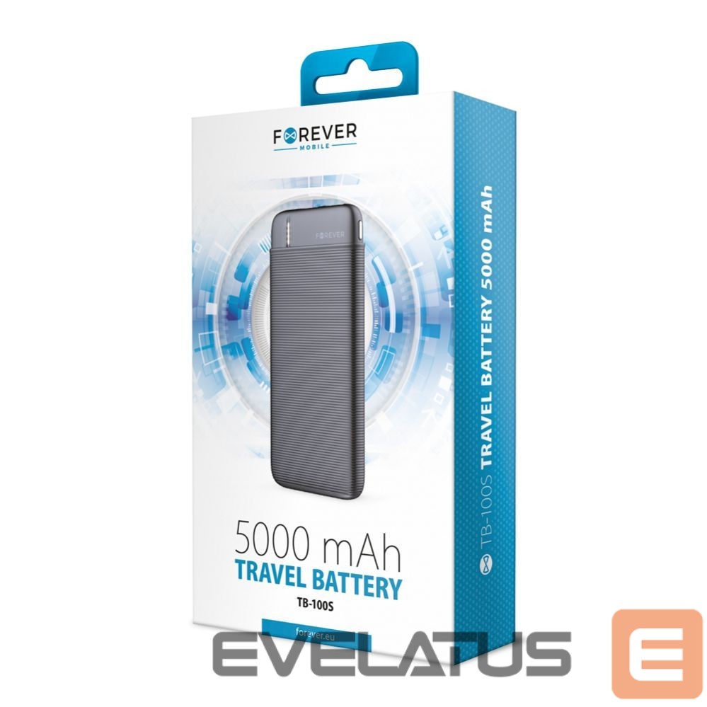 Внешний аккумулятор Forever Forever power bank TB-100S 5000 mAh black