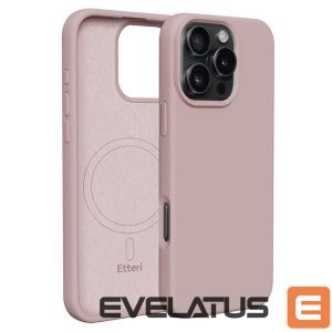 Чехол на заднюю панель etteri  Etteri Silicone Mag case for iPhone 16 Pro 6,3" light pink 