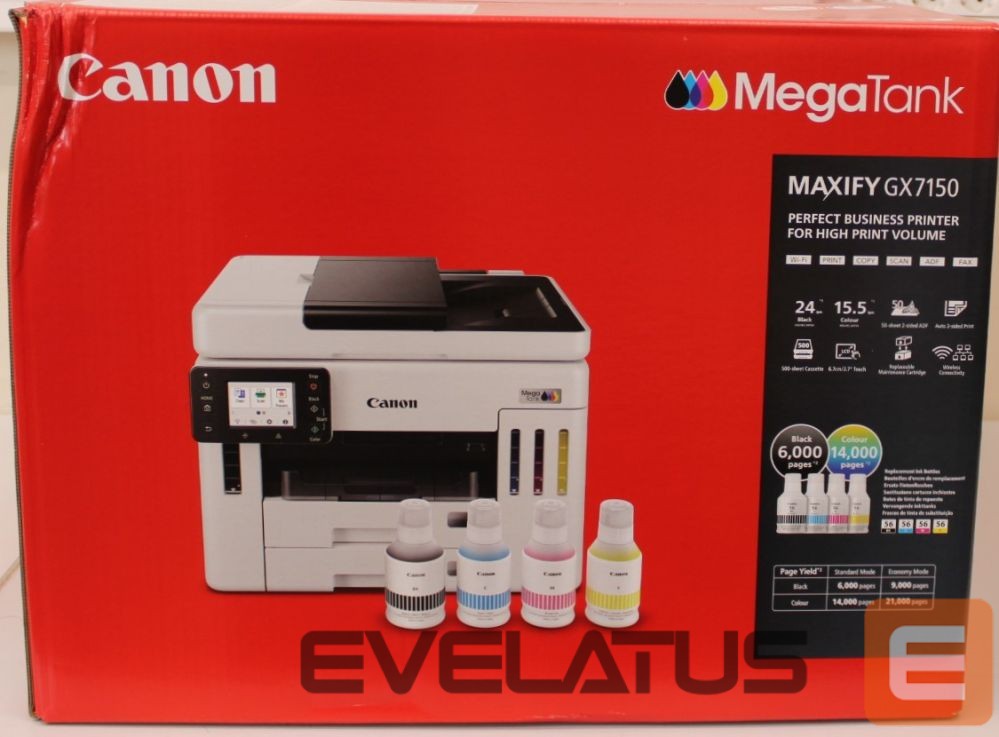Принтер Canon SALE OUT. IJ MFP MAXIFY GX7150 EUR | MAXIFY GX7150 | Multifunction printer | Ink-jet | Colour | A4 | Wi-Fi | White | DAMAGED PACKAGING