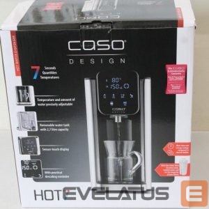 Чайник Caso  SALE OUT.  01875 HOT 7 Turbo Hot water dispenser, Capacity 2.7 L, Black/Stainless Steel | SALE OUT.  Turbo Hot Water Dispenser | Hot7 | Water Dispenser | 2200 W | 2.7 L | Plastic/Stainless Steel | Black/Stainless Steel | UNPACKED, USED 