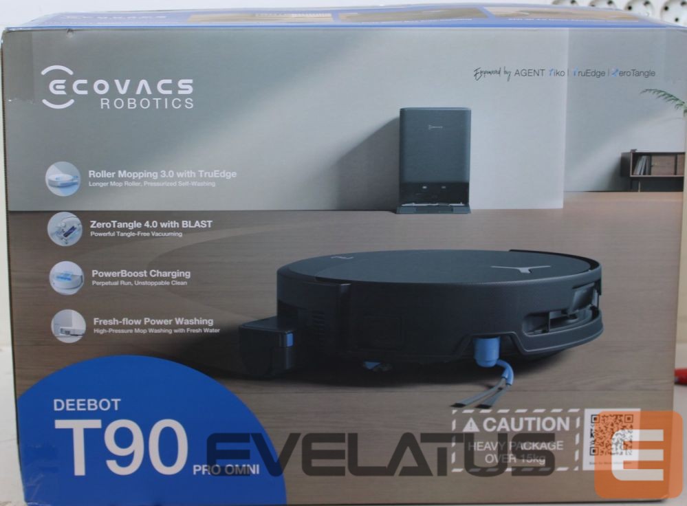 Пылесос Ecovacs SALE OUT. DEEBOT T90 PRO OMNI BLACK Vacuum cleaner, Robot, Wet&Dry, 30800Pa, TruEdge 3.0, AIVI 3D 3.0, 4000 mAh, Black + Auto-empty | Robotic Vacuum Cleaner | DEEBOT T90 PRO OMNI | Wet&Dry | Operating time (max) 350 min | Li-Ion | 4000 mAh | Dust capacity 0.25 L | 30000 Pa | Black | SCRATCHED ITEM PART, DEMO