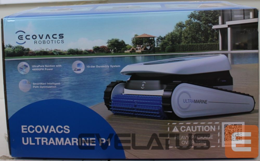 Пылесос Ecovacs SALE OUT. ULTRAMARINE P1 Robotic Pool Cleaner, 4800 GPH power, SmartNavi, White/Blue | ULTRAMARINE P1 | Robotic Pool Cleaner | Operating time (max) 180 min | Wet | Li-ion | 4600 mAh | White/Blue | DEMO