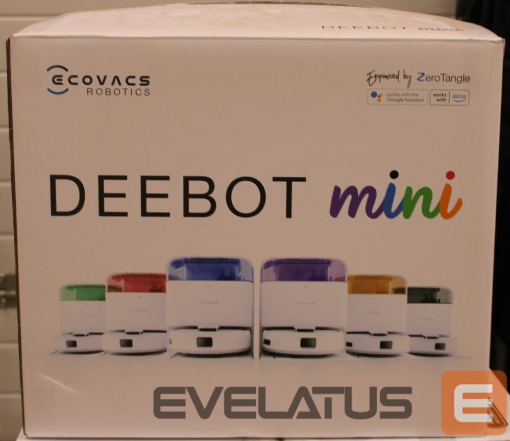 Пылесос Ecovacs SALE OUT. DEEBOT mini Vacuum cleaner, Robot, Wet&Dry, ZeroTangle Technology, Agile Navigation, White/Blue + Auto-empty station | Robotic Vacuum Cleaner | DEEBOT mini BLUE | Wet&Dry | Li-ion | 3200 mAh | Dust capacity 1.8 L | 8000 Pa | White/Blue | SCRATCHED ITEM, DAMAGED CHARGING STATION BODY
