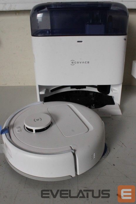 Пылесос Ecovacs SALE OUT. DEEBOT mini Vacuum cleaner, Robot, Wet&Dry, ZeroTangle Technology, Agile Navigation, White/Blue + Auto-empty station | Robotic Vacuum Cleaner | DEEBOT mini BLUE | Wet&Dry | Li-ion | 3200 mAh | Dust capacity 1.8 L | 8000 Pa | White/Blue | DAMAGED PACKAGING, UNPACKED