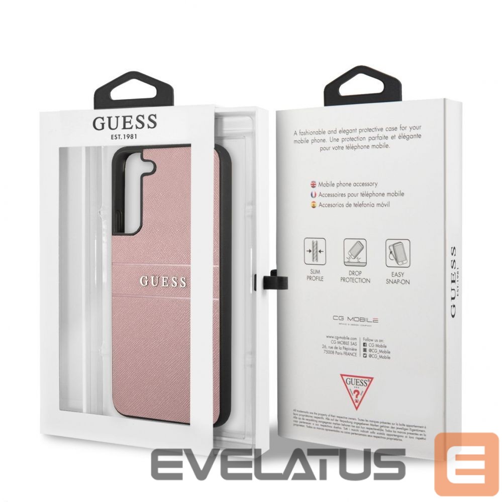 Чехол на заднюю панель Guess Samsung Samsung S22 Plus PU Leather Saffiano Case Pink