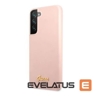 Чехол на заднюю панель Guess - Samsung S22 Plus Silicone Metal Logo Case Pink