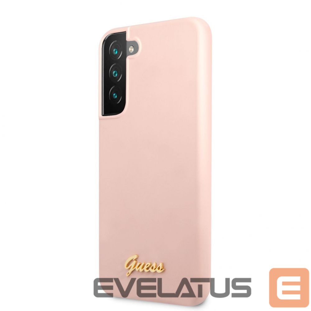 Чехол на заднюю панель Guess - Samsung S22 Plus Silicone Metal Logo Case Pink