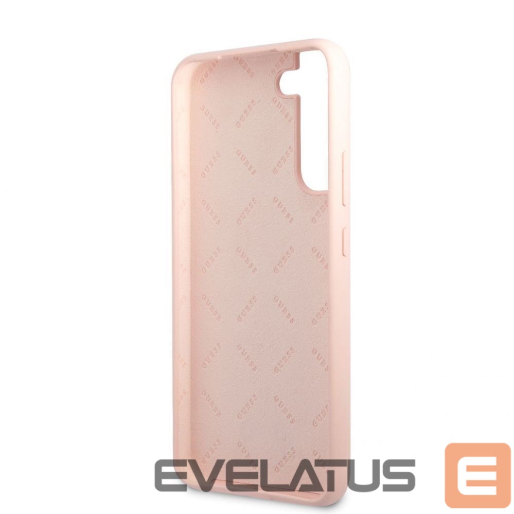 Чехол на заднюю панель Guess - Samsung S22 Plus Silicone Metal Logo Case Pink