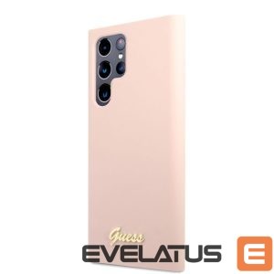 Чехол на заднюю панель Guess Samsung Samsung S22 Ultra Silicone Metal Logo Case Pink