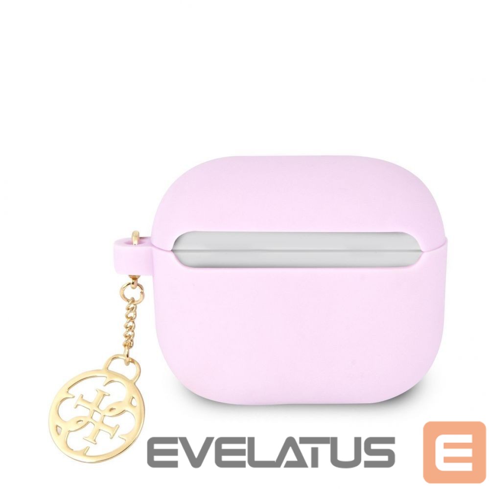 Чехол для наушников Guess Apple Airpods 3 Charms Silicone Case Purple