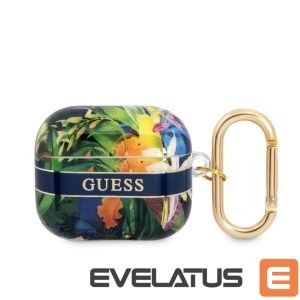 Чехол для наушников Guess Apple Airpods 3 TPU Flower Print Case Blue