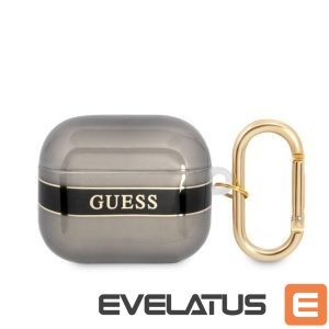 Чехол для наушников Guess Apple Airpods 3 TPU Printed Stripe Case Black