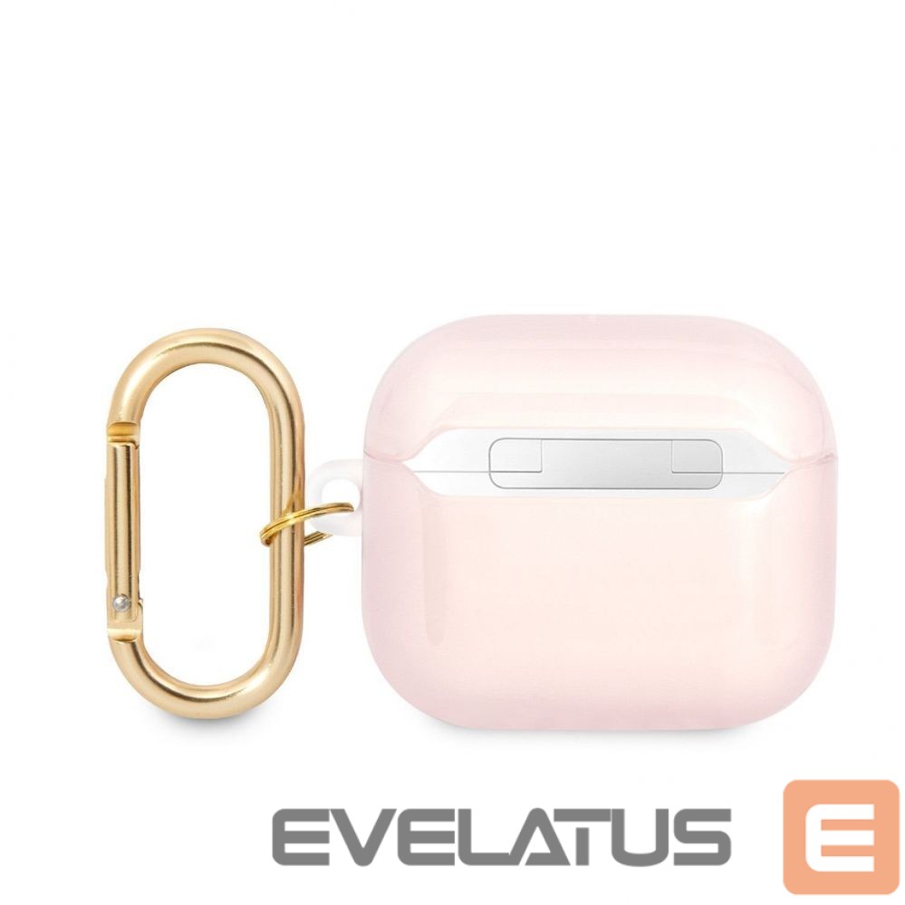 Чехол для наушников Guess Apple Airpods 3 TPU Printed Stripe Case Pink