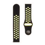 Ремешок Tactical  20mm Double Silicone Watch Band Black Yellow