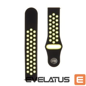 Ремешок Tactical  20mm Double Silicone Watch Band Black Yellow