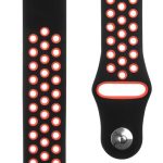 Ремешок Tactical  20mm Double Silicone Watch Band Black Red
