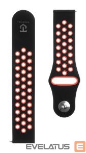 Ремешок Tactical  20mm Double Silicone Watch Band Black Red