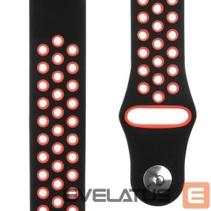 Ремешок Tactical  20mm Double Silicone Watch Band Black Red