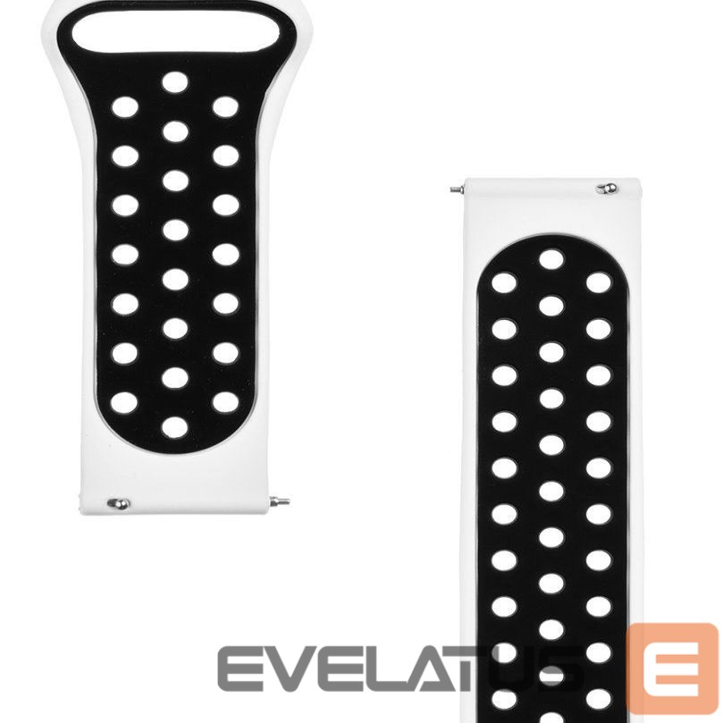 Ремешок Tactical 20mm Double Silicone Watch Band White Black