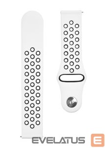 Ремешок Tactical  20mm Double Silicone Watch Band White Black