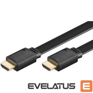 Кабель Goobay - High Speed HDMI flat-cable with Ethernet 1 m Black