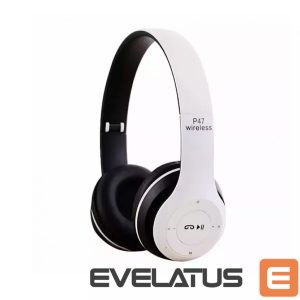 Беспроводные наушники iWear  BITS Noise Cancell Foldable Bluetooth 5.0 Wireless Headset FM Radio / MP3 Mico SD and Phone White