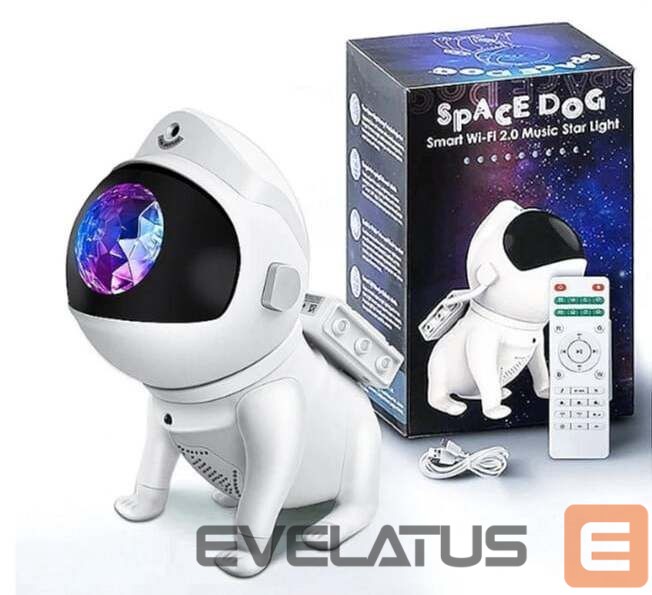 LED Прожектор Elight G6 Space Dog Nebula effect wall & ceiling projector with Speaker / Bluetooth App / remote control White