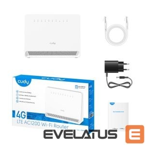Роутер Cudy  LT500ELinkCell AC1200 4G LTE Cat4 Router Dual Band WiFi Nano SIM VPN Mesh Support White 