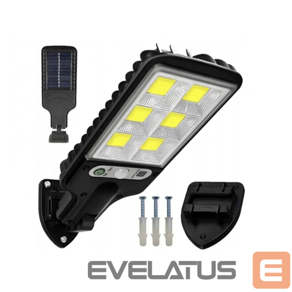 LED Фонарик Elight LU17 Solar LED Street Light 120 COB PIR Sensor + Waterproof Design ABS Construction Black